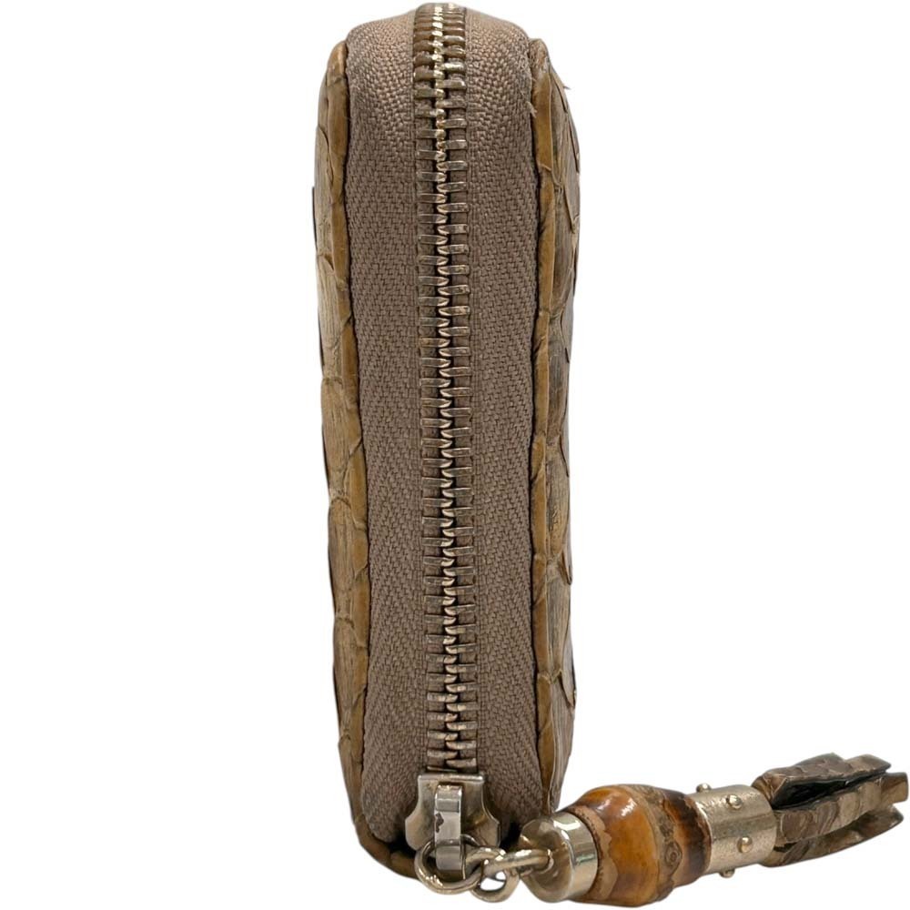 Gucci Python Zip Around Wallet Beige - image 5